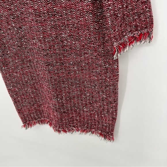 Sisley NWT Red Black‎ Tweed Fringe Dress Valentines Day - Picture 4 of 12